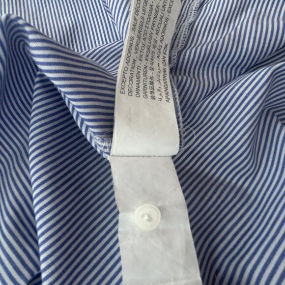 Zara Preppy Varsity Blue Pinstripe shirt – Women’s Medium M - Picture 13 of 13